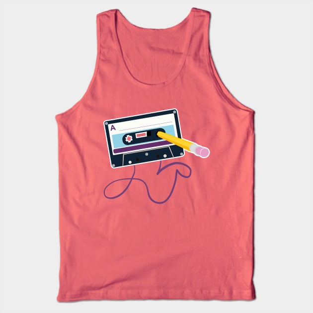 Cassette&pencil Tank Top by josevillota